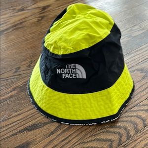 The North Face Yellow and Black Bucket Hat